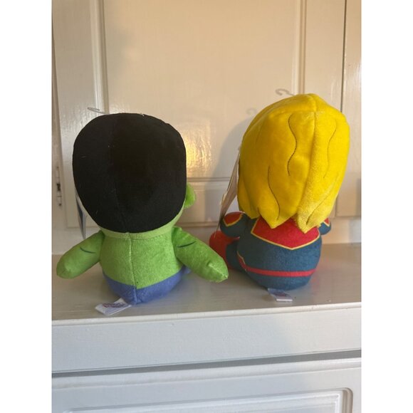 Marvel Kidrobot Hulk 7" & Captain Marvel 8" Plush Stuffed Collectible Figures - Picture 2 of 7